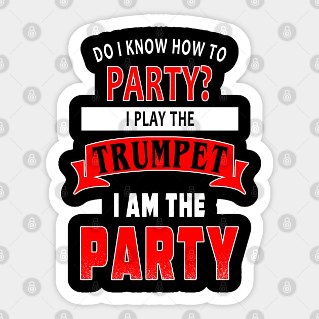 Trumpet Party Sticker by Duckfieldsketchbook01